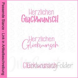 Glückwunsch - Embossingfolder